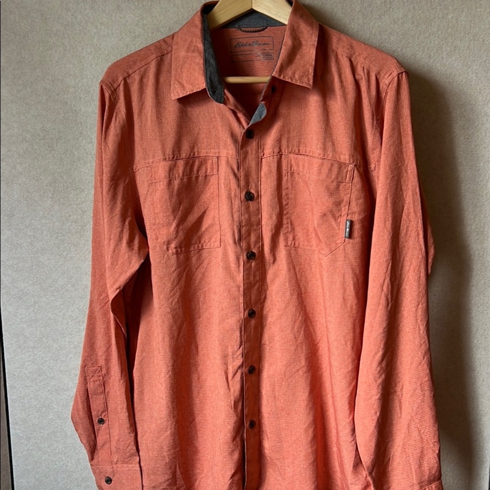 Eddie Bauer Rust Button-Up Shirt